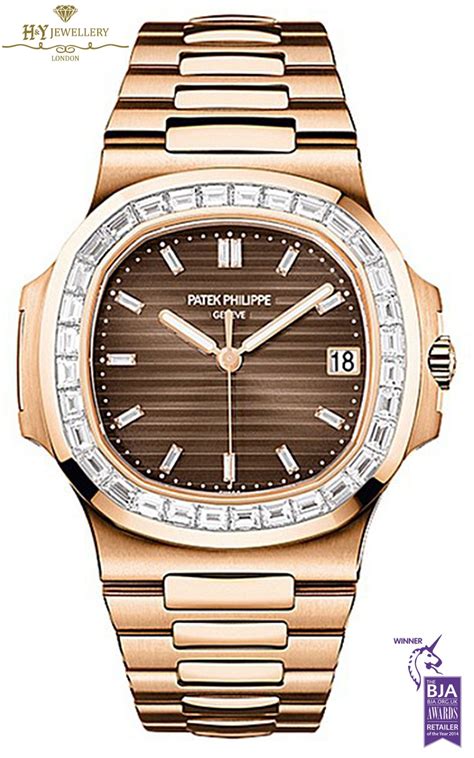 patek philippe mens watch diamond|patek philippe nautilus size.